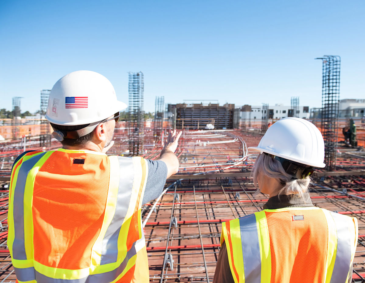 Inspecting worksite